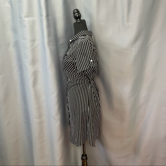 Motion- Black & white stripped collard dress - Picture 5 of 5